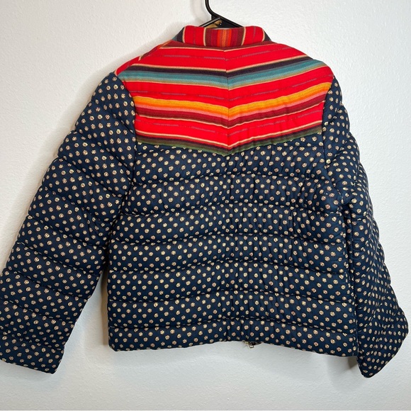 Alix of Bohemia Cody Patchwork Polka Dot Puffer Jacket Small - Picture 10 of 13